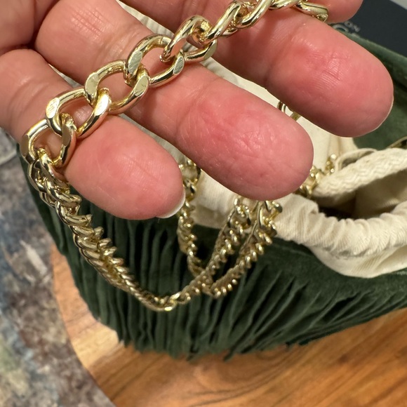 Suede fringe Bucket Bag Italy - Picture 5 of 12